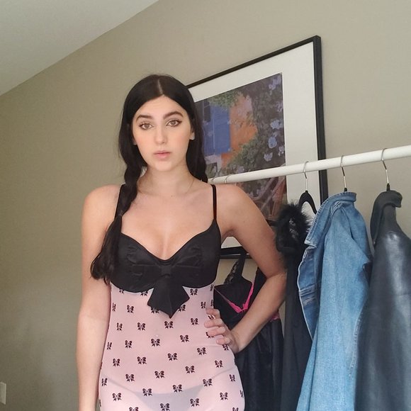 Pink and black lingerie slip - Picture 7 of 7